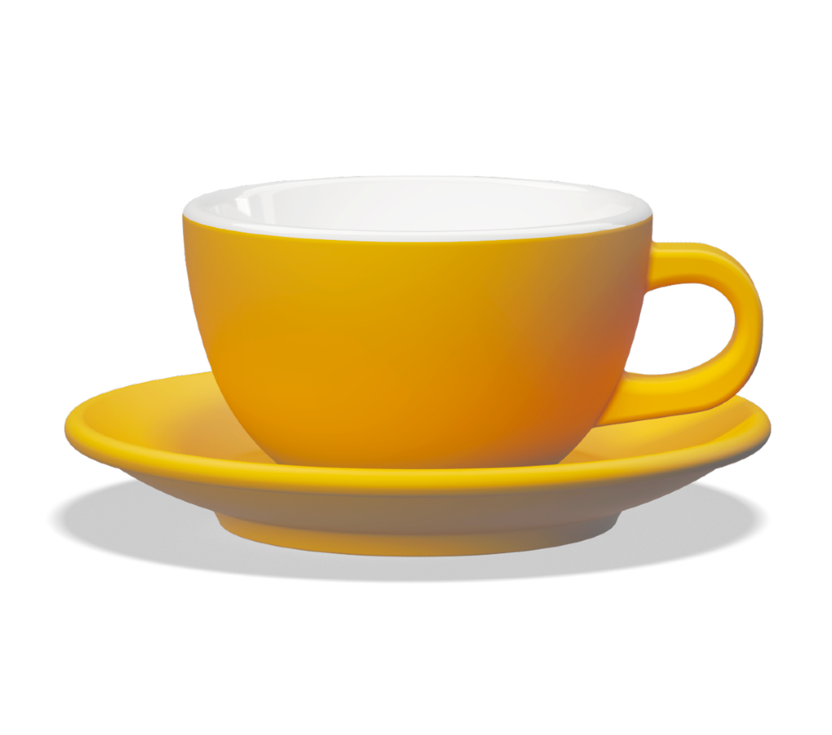 "TULIPANO" 300ml Latte Cups (L) - yellow matte